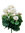 Geranio x 7 flores 36cms - blanco ( caja.6 )