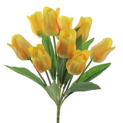 Ramo Tulipanes x 9 flores 42cms amarillo
